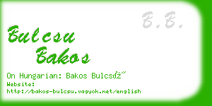 bulcsu bakos business card